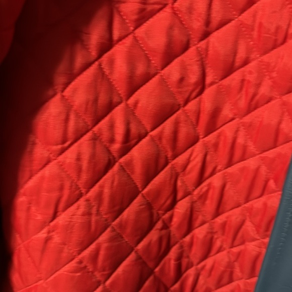 Vintage American Blue and Red Jacket 70s Vegan Leather - Picture 3 of 6